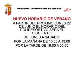 NUEVO HORARIO DE VERANO