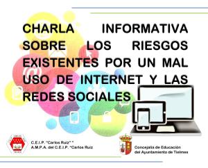 Charla informativa sobre sobre el mal uso de Internet y las RRSS