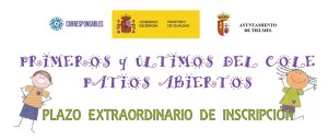 Apertura del plazo extraordinario de inscripción para Los Primeros y Últimos del Cole y Patios abiertos.