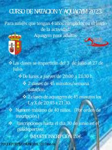 CURSO DE NATACIÓN Y AQUAGYM 2023