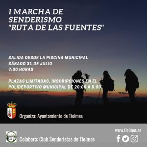 I MARCHA DE SENDERISMO EN TIELMES "RUTA DE LAS FUENTES"